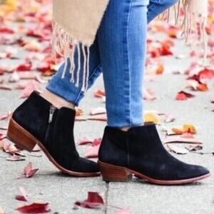 Sam Edelman Petty Suede Ankle Booties Black 8